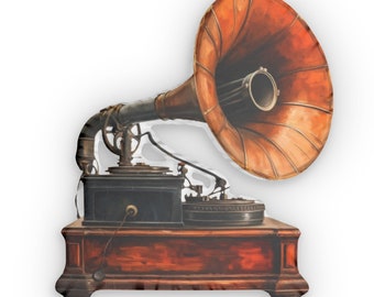 gramophone vintage, conception de disques graphiques, coussin de forme