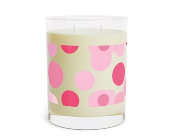 Dot Glass Pink Scented Candle - Full Glass, 11oz