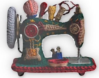 Máquina de coser Aragami, Regalo de ganchillo, Almohada en forma de felpa