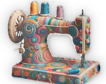 Aragami Crochet Sewing Machine, Plush Gift, Shaped Pillow