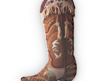 Style de botte amérindien, bottes hautes cadeau Old Western, oreillers en forme