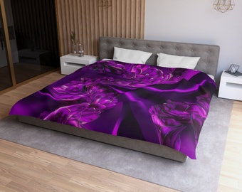 Purple Silk, Microfiber Duvet Cover