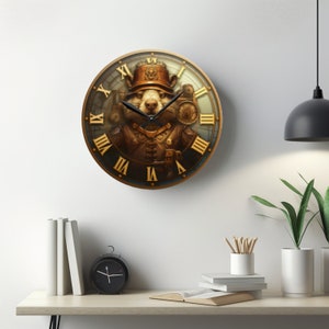 Sticker Steampunk Style Clocks and Gears-Orologio Antico Meccanismo