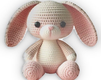 Poupée lapin au crochet | Animaux au crochet | Poupée au crochet | Peluche au crochet | Cadeau de naissance pour fille | Cadeau baby shower | Oreiller en forme