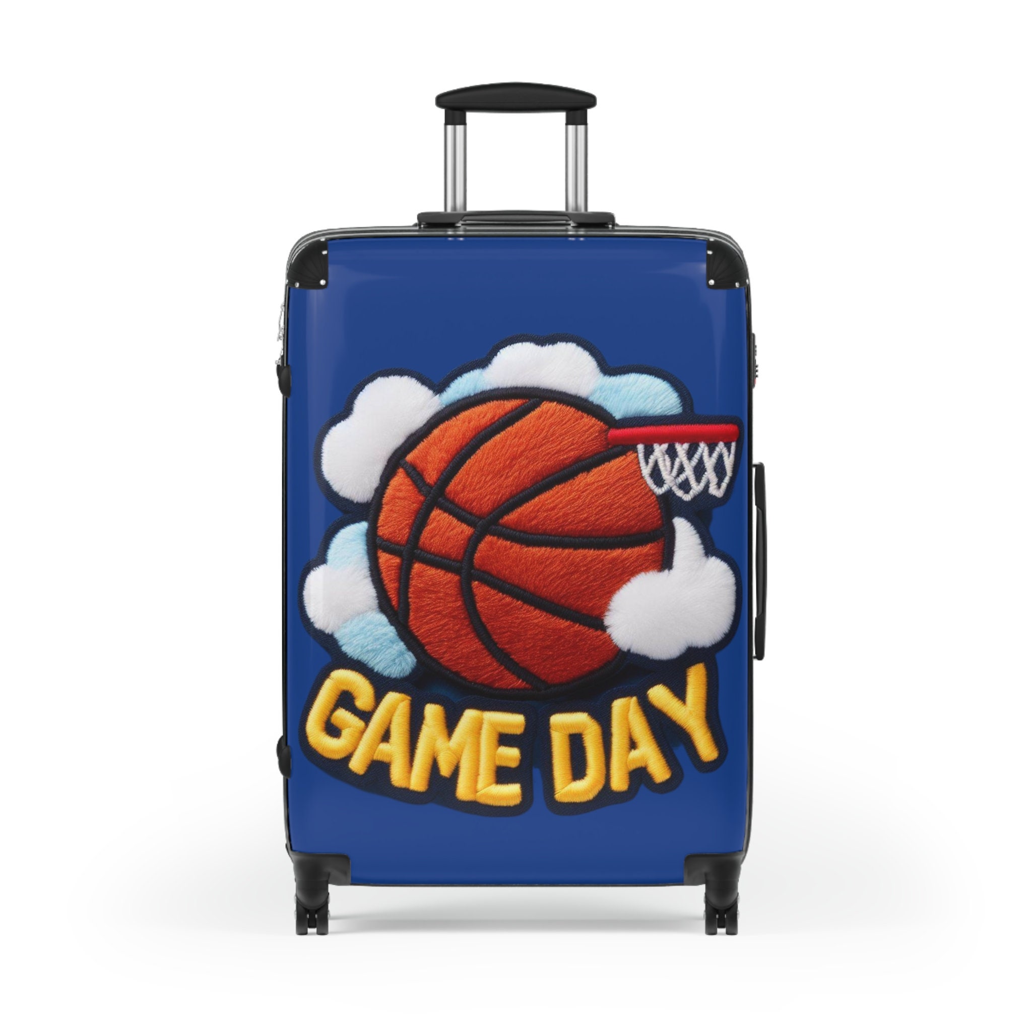 Game Day Basketball Chenille Patch Embroider Design - Suitcase