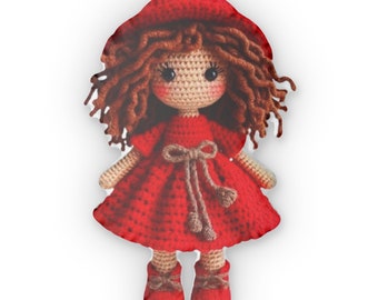 LADY CHRISTMAS Regalo Muñeca decorativa princesa crochet Objeto para librerías, bebé Regalo para adulto y niño, Almohada en forma
