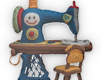 Crochet Sewing Machine Kit, Aragami Plush, Silly Gift, Shaped Pillow