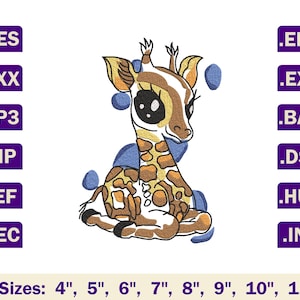 Giraffe machine designs, Giraffe machine pattern, Giraffe embroidery pattern, Giraffe embroidery machine designs