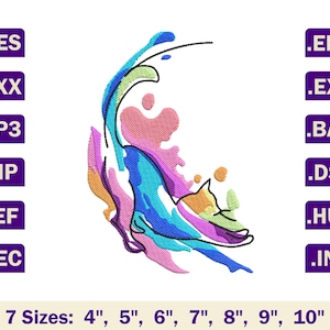 Cat machine embroidery design, Cat embroidery file, Cat embroidery pattern, Embroidery design animals, Animal embroidery pattern