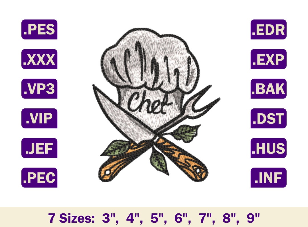 Chef Machine Embroidery Designs,chef Embroidery Designs,chef Digital