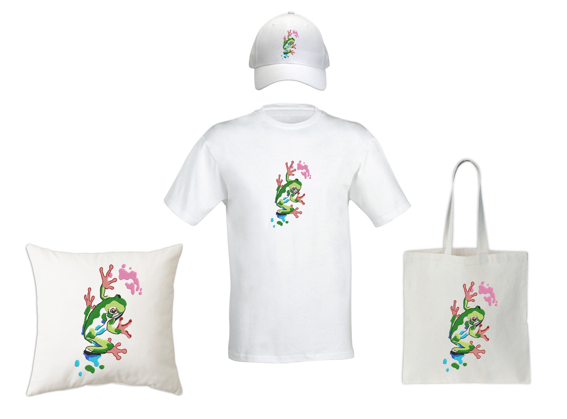 Frog Machine Embroidery Designs Frog Embroidery Pattern Frog Etsy