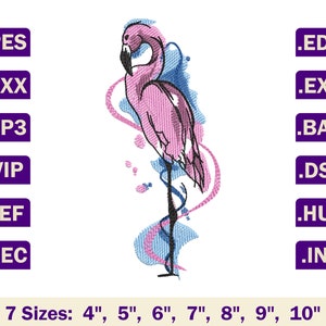 Flamingo machine embroidery designs,Flamingo embroidery designs,Machine embroidery designs