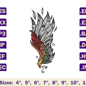 Angel wings machine embroidery designs, Angel wings embroidery pattern, Wings embroidery file, Watercolor embroidery design