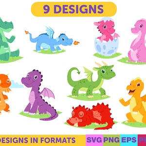 Drachen Svg, Drachen Clipart, Drachen Svg, Drachen Cricut, Dxf, Baby Drachen Svg, Drachen geschnitten Datei, Drachen ClipArt, Drachen Vektor
