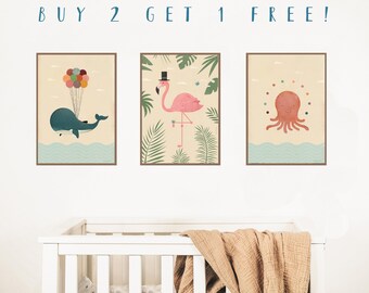 NURSERY PRINTS -  Nursery Posters - Prints - animals - Baby Nursery - Kids Bedroom - Gift for Baby Shower - Nursery decor