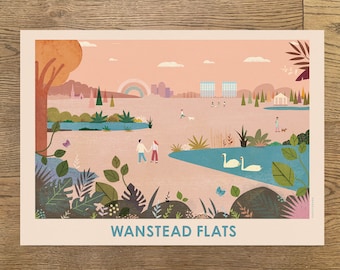 Wanstead Flats Print – East London Illustrated Art