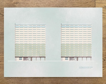 FRED AND JOHN towers - Leytonstone - Wanstead flats - Print - E11 - Poster - Art