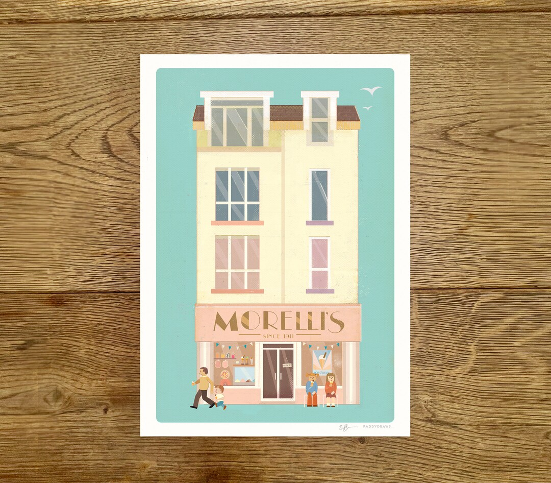MORELLI'S, Portstewart. North Coast Print Vintage Poster Ice Cream
