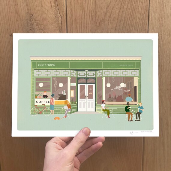 LOST & FOUND Coleraine Print Coffee Shop Poster Wall Etsy