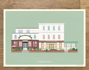 Leytonstone Tavern Illustrated Pub Print - East London Wall Art