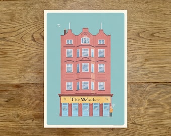 THE WINDSOR, Bangor, County Down. Print - Poster - Wall Art - Home Decor - Northern Ireland - Pub - Hotel