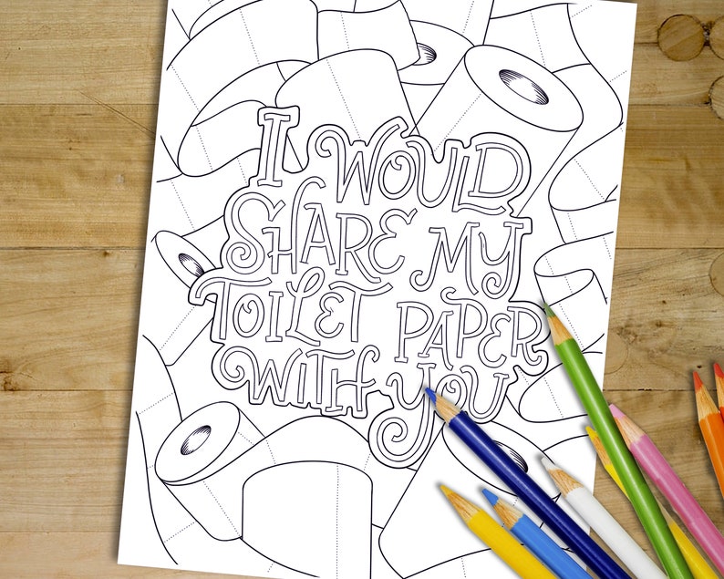 Download Quarantine Coloring Sheets Printables Social Distancing | Etsy