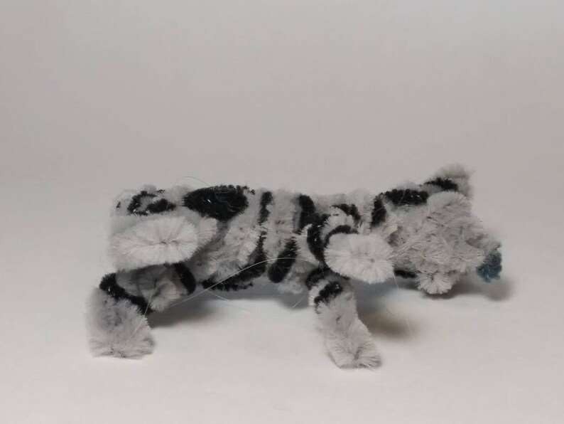 Pipe Cleaner Poseable Small Cat figure Etsy