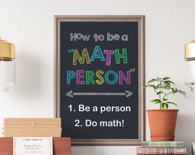 Math Classroom Poster, Math Poster, Math Teacher Gift, Teacher Thank ...