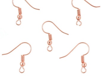 40 rose gold earring hooks