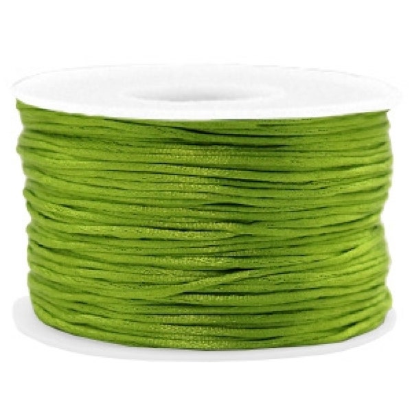 Light olive green satin macramé thread 1.5 mm - 80 meter spool