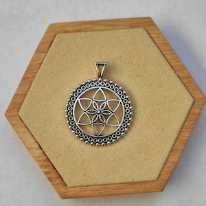 Star pendant, flower of life, sacred geometry pendant