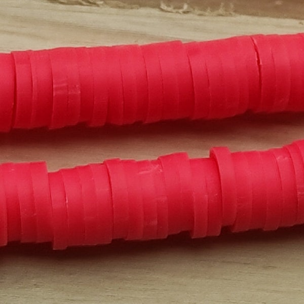 Katsuki Heishi Beads 6mm Poppy Red