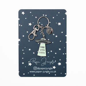 UFO Hard Enamel Keyring / Glow In The Dark Hard Enamel Keychain image 4