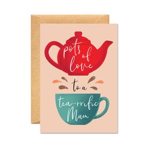 Pentole d'amore per una mamma tea-rrific - Biglietto per la festa della mamma