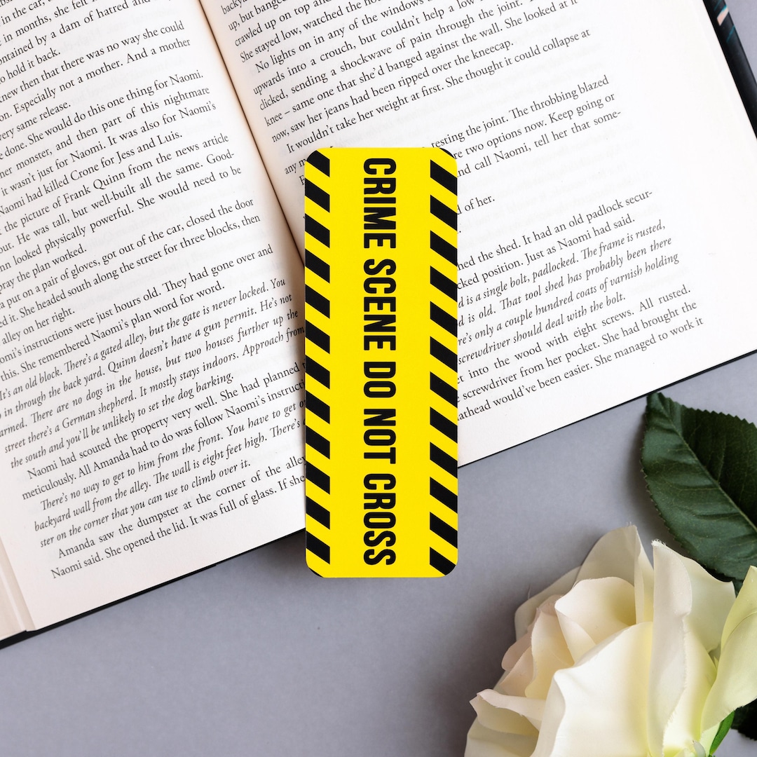 Crime Scene Bookmark / Caution Tape / True Crime Bookmark - Etsy