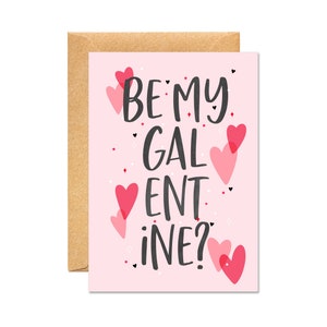 Seja minha Galentine - cartão do dia de Galentine