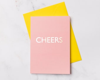 Cheers - Luxury Gold Foiled Notecard