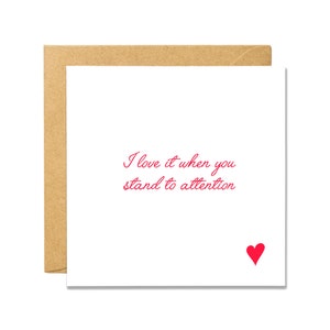 Lo adoro quando stai all'attenzione - Biglietto di San Valentino militare