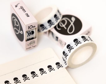 Skull & Crossbones Washi - White Skull Washi Tape