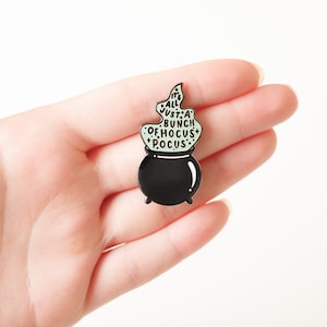 Halloween Cauldron Pin / Hard Enamel Pin Badge - Spooky Enamel Lapel Pin / Fun Enamel Pin