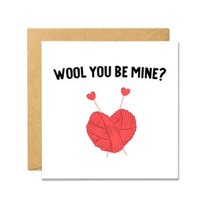 Wolle You Be Mine - Valentinstagskarte
