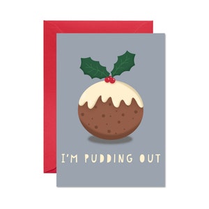 Ik ben Pudding Out Christmas Pudding Kerstkaart