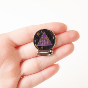 Halloween Crystal Ball / Hard Enamel Pin Badge - Spooky Enamel Lapel Pin / Fun Enamel Pin