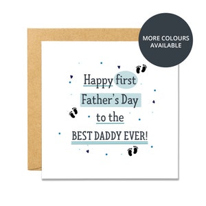 Primer Día del Padre Al Mejor Papá - Tarjeta del Día del Padre
