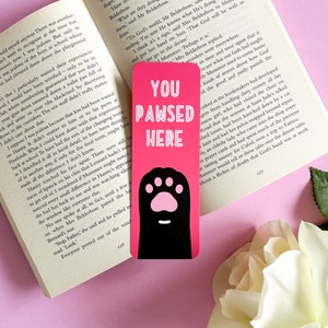 You Pawsed Here / Marcador amante de perros y gatos / Marcador de animales