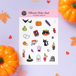 Naklejki na Halloween / Jesień / Arkusz naklejek A6