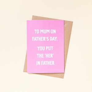 Mamá en el Día del Padre - Tarjeta del Día del Padre