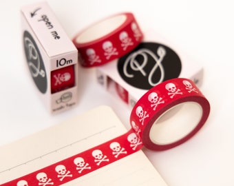 Skull & Crossbones Washi - Pink Skull Washi Tape