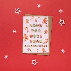 Ti amo più del pan di zenzero - Cartolina di Natale