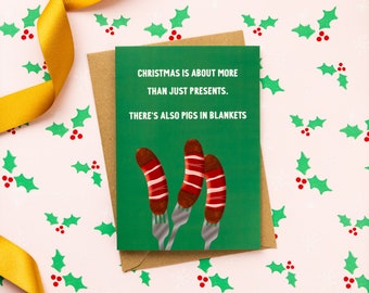 Pigs In Blankets | Christmas Foodie | Christmas Card